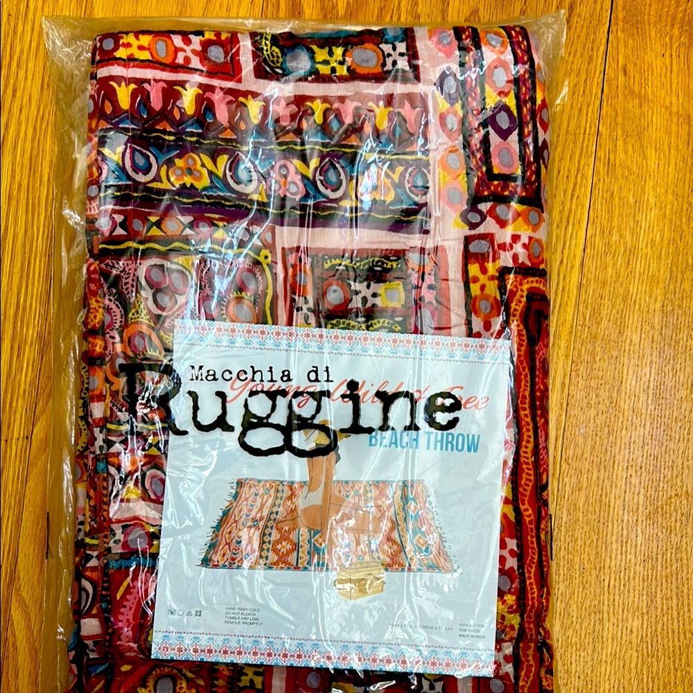 Macchia di Ruggine, Young Wild & Free Beach Throw, NWT